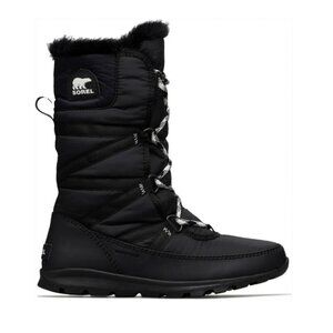 SOREL | Women's Whitney II Tall Lace waterproof winter boot in black Nylon SZ 8
